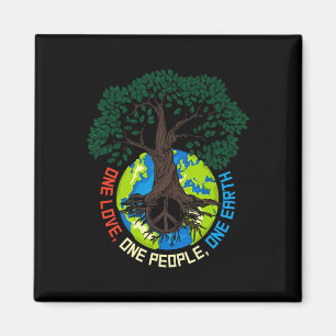 Peace Träd Kärlek - Miljöskyddsområdet D Magnet