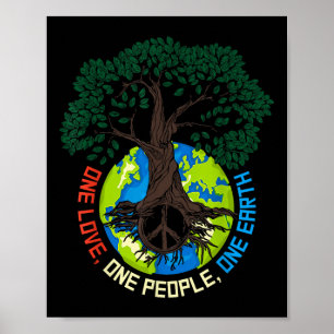 Peace Träd Kärlek - Miljöskyddsområdet D Poster