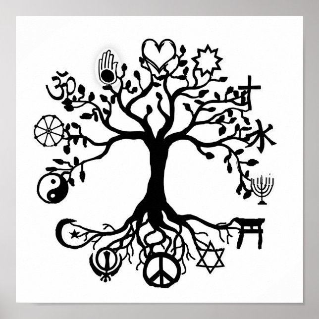 Peace Träd Poster (Framsidan)