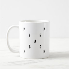 Peace Typography Kaffemugg