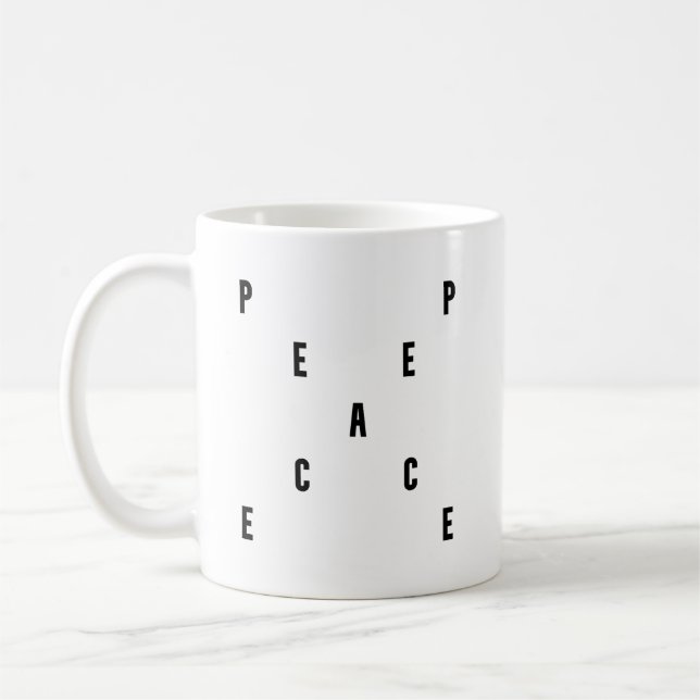 Peace Typography Kaffemugg (Vänster)