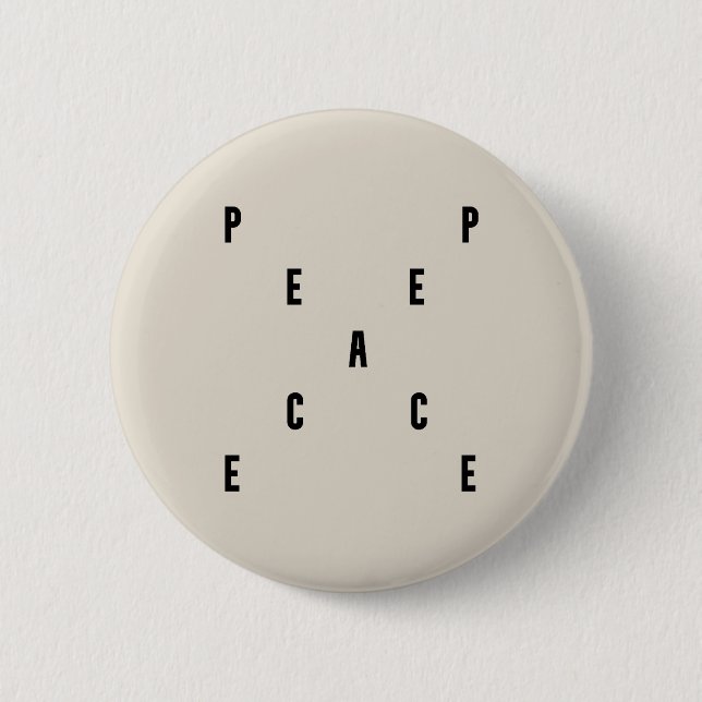 Peace Typography Knapp (Framsida)