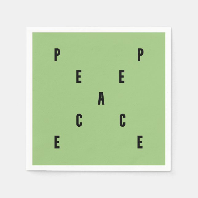 Peace Typography Pappersservett (Framsidan)