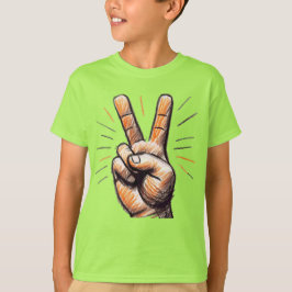 Peace V-tecken T Shirt