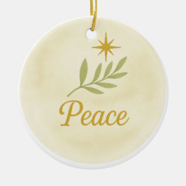 “Peace” Watercolor Christmas Ornament