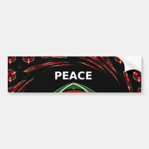 "Peace: with Shield Emblem" Art Print Bildekal