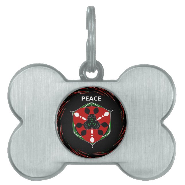 "Peace: with Shield Emblem" Art Print ID-bricka Husdjur (Framsidan)