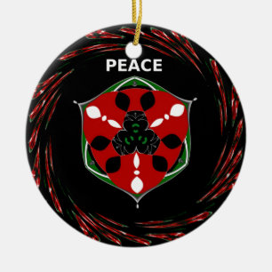 "Peace: with Shield Emblem" Art Print Julgransprydnad Keramik