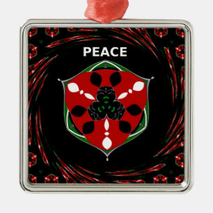 "Peace: with Shield Emblem" Art Print Julgransprydnad Metall