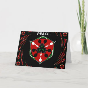 "Peace: with Shield Emblem" Art Print Kort