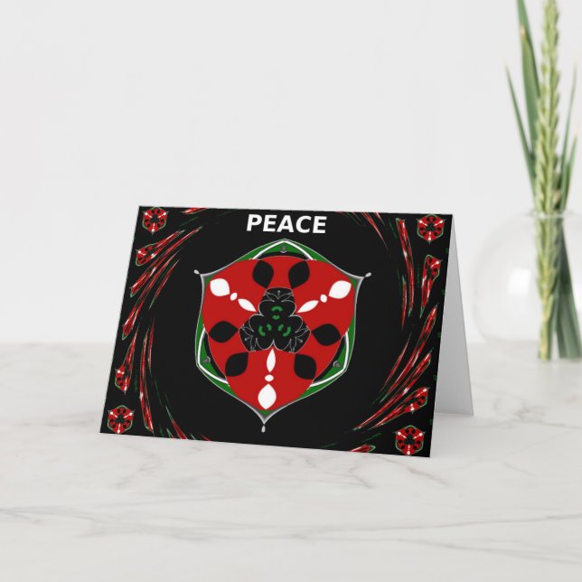 "Peace: with Shield Emblem" Art Print Kort (Framsida)