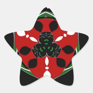 "Peace: with Shield Emblem" Art Print Stjärnformat Klistermärke