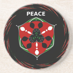 "Peace: with Shield Emblem" Art Print Underlägg