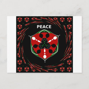 "Peace: with Shield Emblem" Art Print Vykort