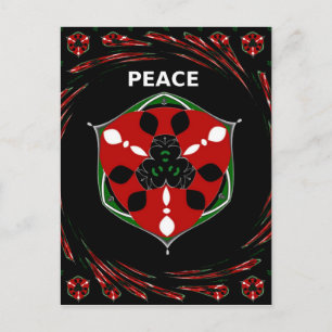 "Peace: with Shield Emblem" Art Print Vykort