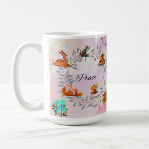 Peace Woodland Animal Kaffemugg