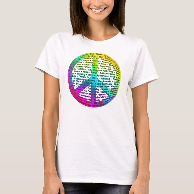 Peace World Language T-shirt (Framsida)