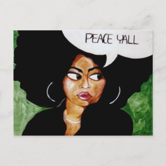 Peace Yall-vykort Vykort