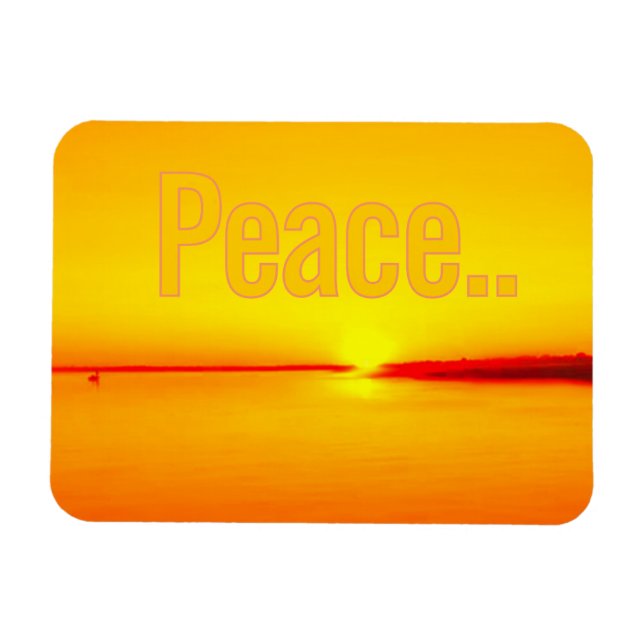 Peaceful Amber Sunset Magnet (Horisontell)
