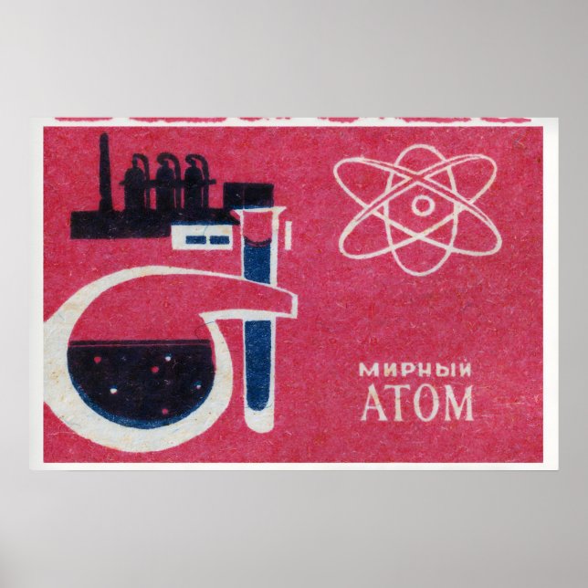 Peaceful Atom Chemistry - Matchbox Print Poster (Framsidan)