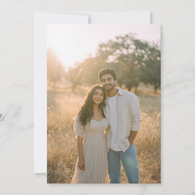 Peaceful Beige Natural Photo Inbjudningar (Framsida)