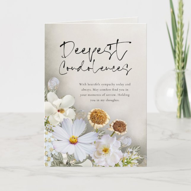 Peaceful Blossoms Sympathy Card Kort (Framsida)
