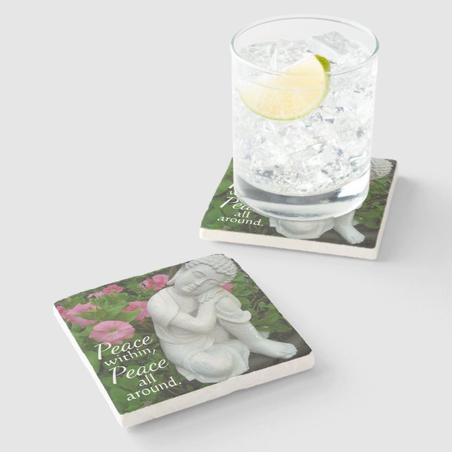 Peaceful Buddha Garden Stone Coaste – Peace Within Stenunderlägg (Sidan)