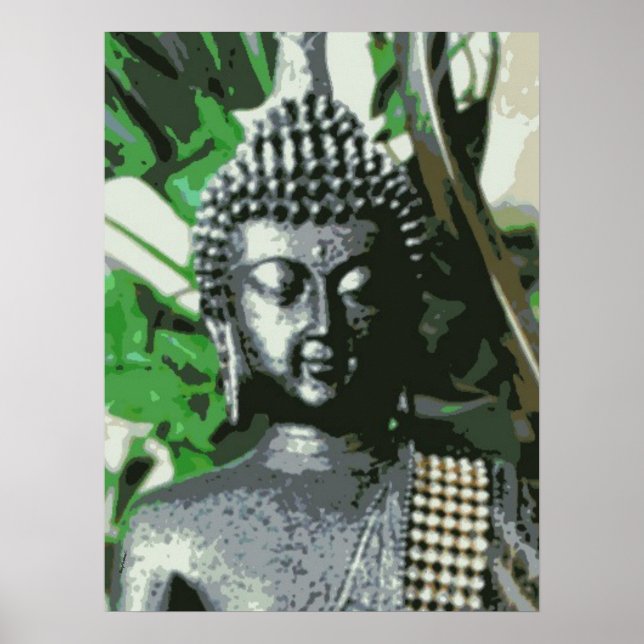 Peaceful Buddha Meditation Poster – Centered Zen A (Framsidan)