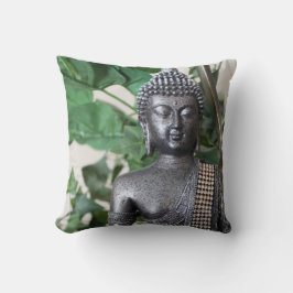 Peaceful Buddha Meditation Throw Pillow Zen Decor Kudde