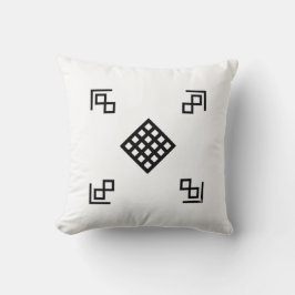 Peaceful Energy | Minimalist Tibetan Pillow Design Kudde
