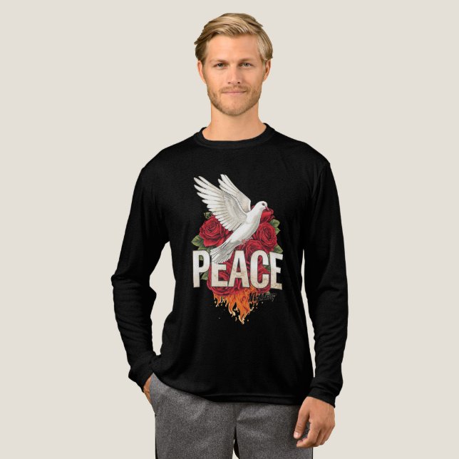 Peaceful Flames Dove T Shirt (Hel framsida)