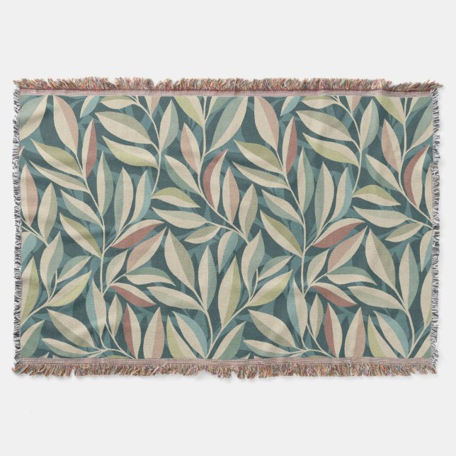 Peaceful Foliage and Shadows in Cream and Teal  Filt (Framsidan)