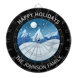 Peaceful Frosted Landscape Custom Darttavla