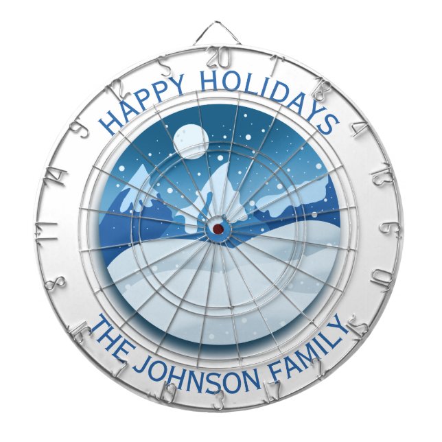 Peaceful Frosted Landscape Custom Darttavla (Framsidan)