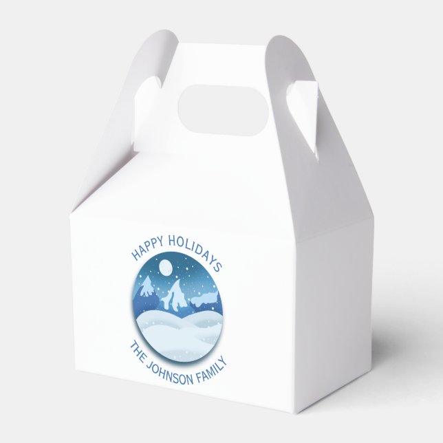 Peaceful Frosted Landscape Custom Presentaskar (Framsidan Sidan)