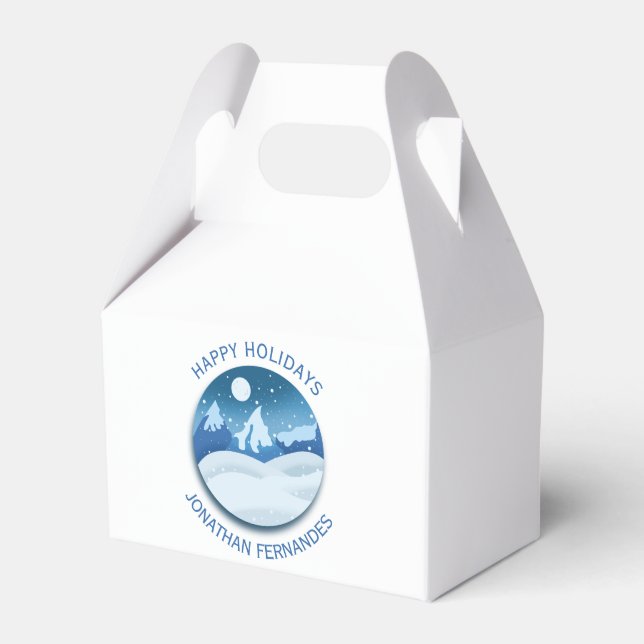 Peaceful Frosted Landscape Custom Presentaskar (Framsidan Sidan)