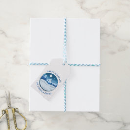 Peaceful Frosted Landscape Custom Presentetikett