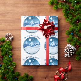 Peaceful Frosted Landscape Custom Presentpapper