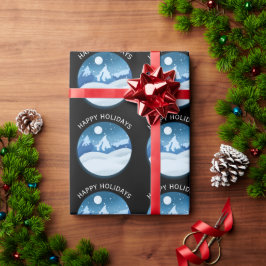 Peaceful Frosted Landscape Custom Presentpapper