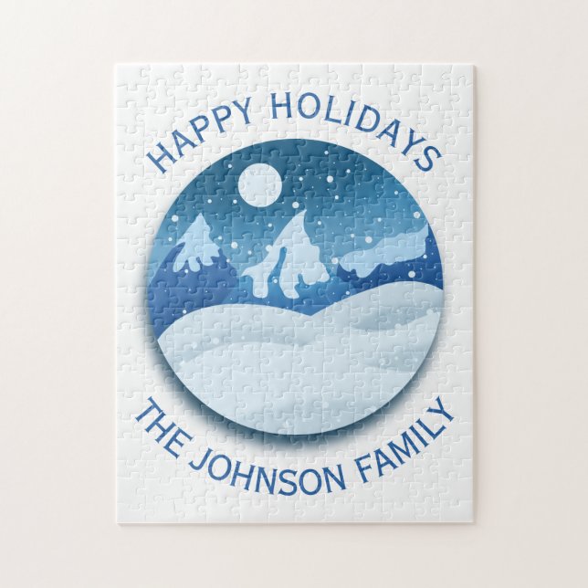 Peaceful Frosted Landscape Custom Pussel (Vertikal)