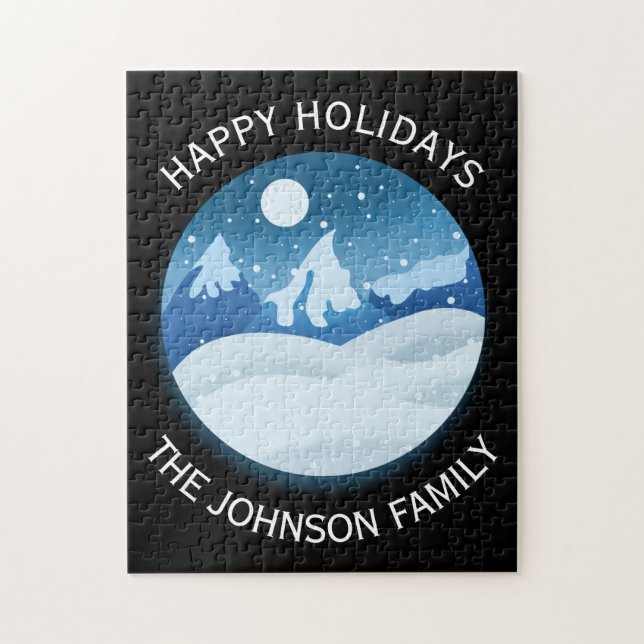 Peaceful Frosted Landscape Custom Pussel (Vertikal)