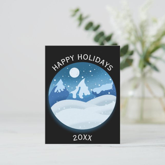 Peaceful Frosted Landscape  Vykort (Stående Fram)