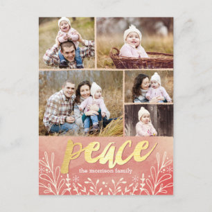 Peaceful Greeting Holiday Photo Card Postcard Helg Vykort