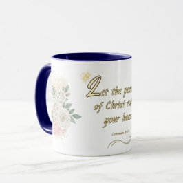 Peaceful Hearts Mug Colossians 3:15 Mugg