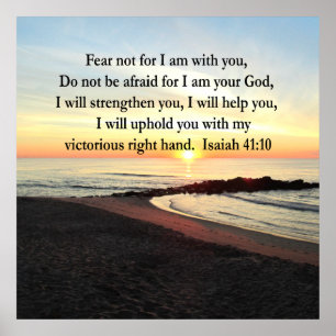 PEACEFUL ISAIAH 41:10 SUNRISE PHOTO POSTER