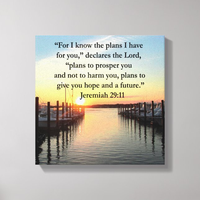 PEACEFUL JEREMIAH 29:11 SUNSET CANVASTRYCK (Framsida)