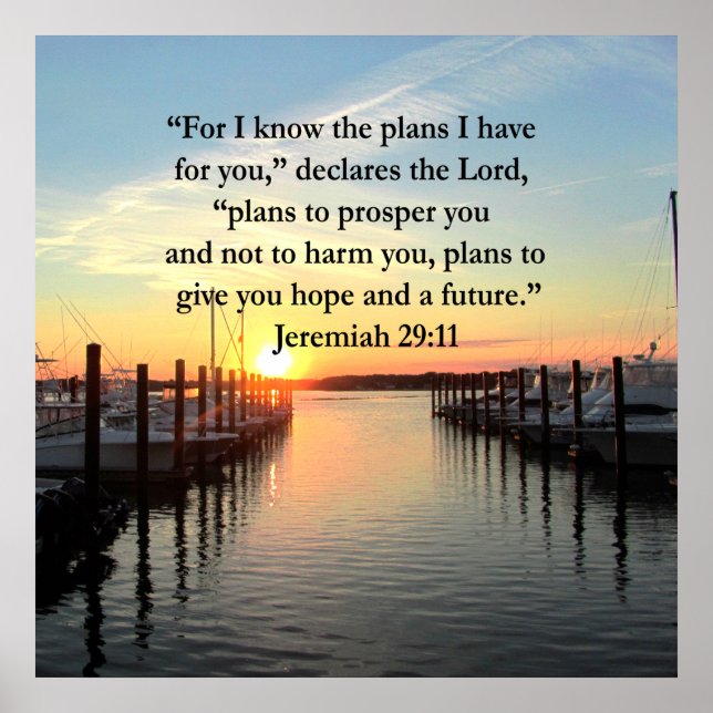 PEACEFUL JEREMIAH 29:11 SUNSET POSTER (Framsidan)