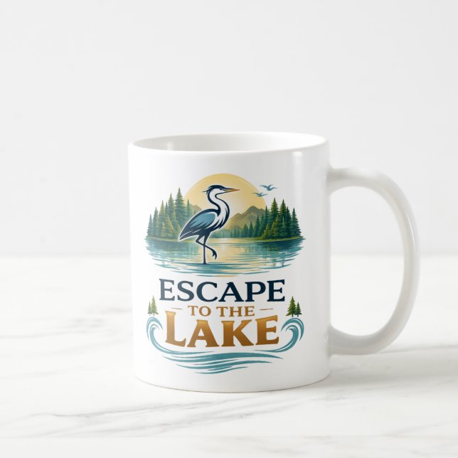 Peaceful Lake Life Graphic Tee Kaffemugg (Höger)