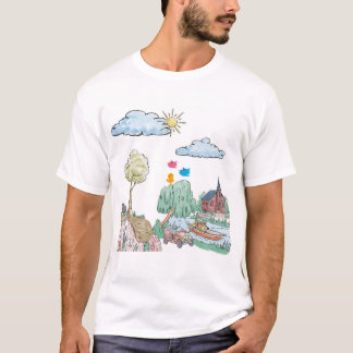  Peaceful Lake with Trees T Shirt