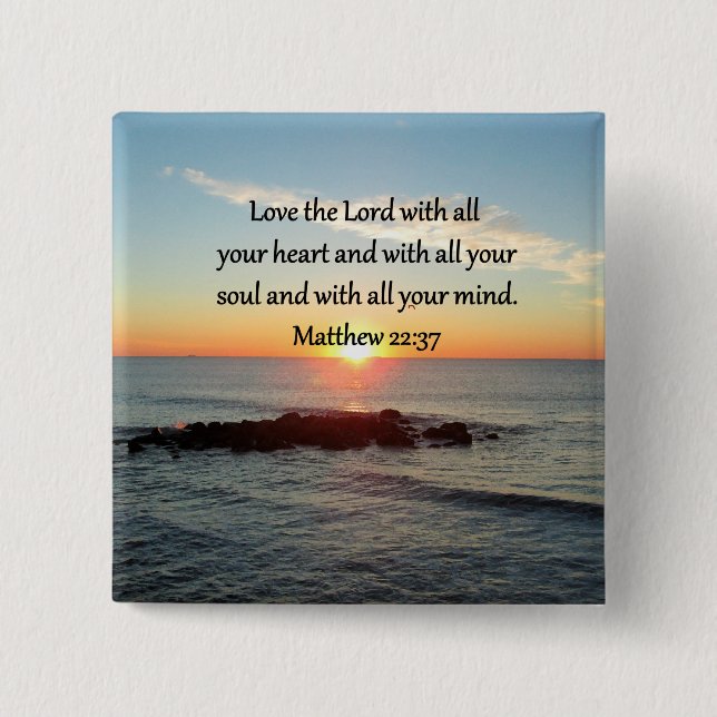 PEACEFUL MATTHEW 22:37 SUNRISE SCRIPTURE DESIGN KNAPP (Framsida)